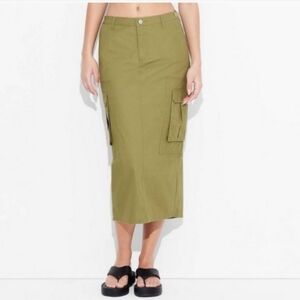 Women's Cargo Maxi Skirt - Wild Fable Olive Green XS